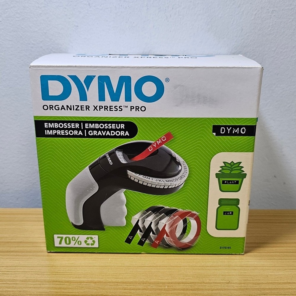 Dymo Organizer Xpress Pro Handheld Embossing Label Maker With 3 - 3/8"  Rolls